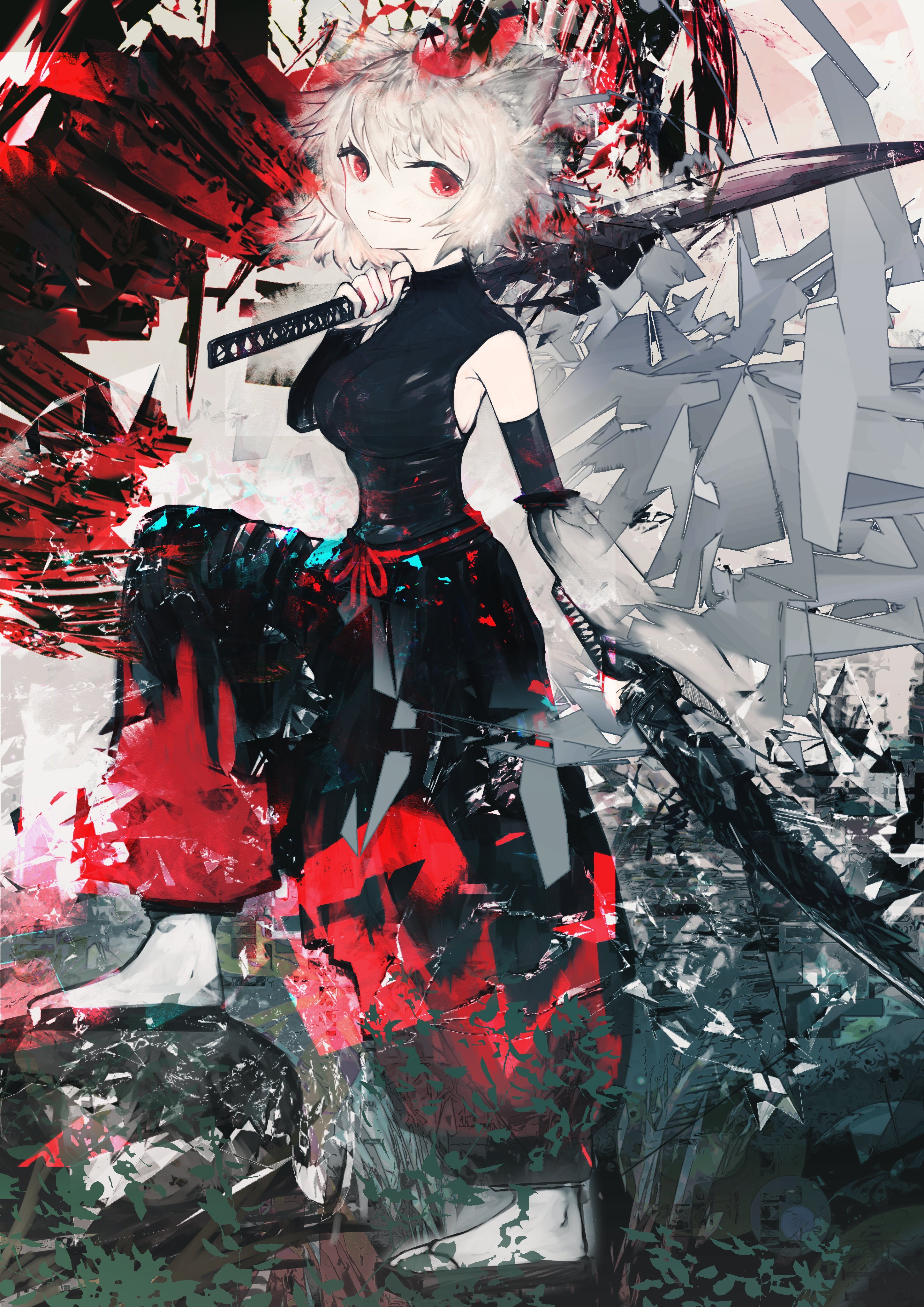 Inubashiri Momiji from Touhou drawn by Amenosoto
